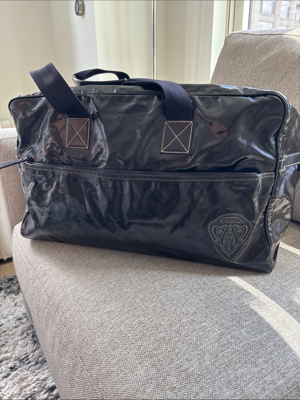 Gucci patent Leather Duffle bag